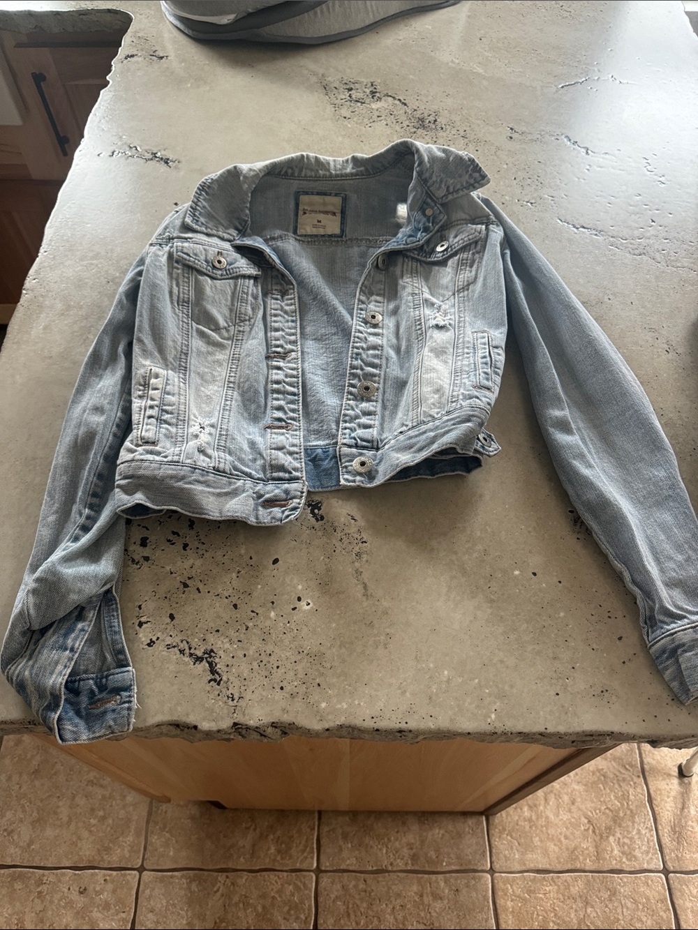 Mudd Light Blue Cropped Denim Jacket